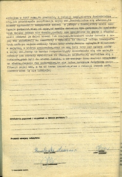 Protokół przesłuchania świadka Marianny Kowalewskiej z 4 XI 1968 r. [ze zbiorów IPN]. 