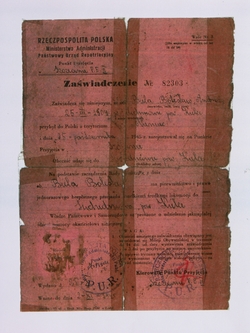 Dokumenty Bolesława Bieli, Szczecin, 1945 r. [ze zbiorów Mauzoleum w Michniowie]