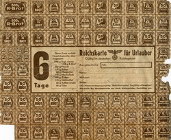 Dokument Kartka żywnościowa – Reichskarte fur Urlauber
