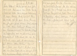 List z Auschwitz-Birkenau 03.09.1943 r.Tadeusza Szydlika.