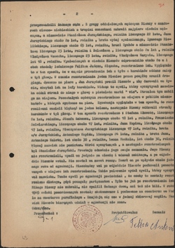 Protokół przesłuchania Franciszka Pawelca, świadka pacyfikacji wsi Klonów 2 VII 1943 r., Kielce, 2 X 1968 r. [ze zbiorów IPN].