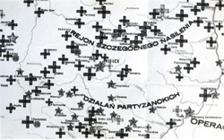 Mapa działań wojennych na Kielecczyźnie, b.d. [ze zbiorów IPN].