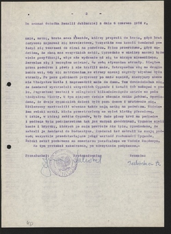 Protokół przesłuchania Rozalii Jabłockiej, świadka rozstrzelania romskiej rodziny we Wzdole Rządowym jesienią 1943 r., Kielce, 27 V 1974 r. [ze zbiorów IPN].