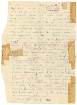 List Marii Polikowskiej, lat 13, Żelechów, pow. garwoliński, 20 II 1944 r. [ze zbiorów FPNP w Warszawie].