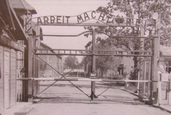 Brama obozu Auschwitz – Birkenau, b.d. [ze zbiorów IPN].
