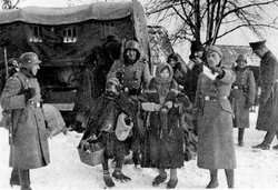 Wysiedlenie chłopów z okolic Poznania, zima 1940 r. [ze zbiorów IPN]