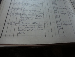 Zapis z księgi parafialnej o śmierci rodziny Ulmów, Markowa, 24 III 1944 r. [ze zbiorów M. Szpytmy].