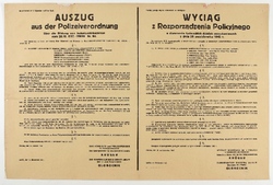 Rozporządzenia o stworzeniu żydowskich dzielnic mieszkaniowych w Okręgu Lubelskim, 28 X 1939 r. [ze zbiorów AP w Kielcach].