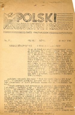 Polski Biuletyn Prasowy. Obóz Mauthausen 1945, nr 9, b.p.